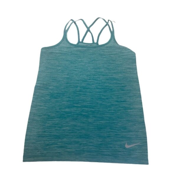 NIKE Dri-Fit Blue Athletic Tank Size S strappy back Breathable fabric details - Picture 3 of 14